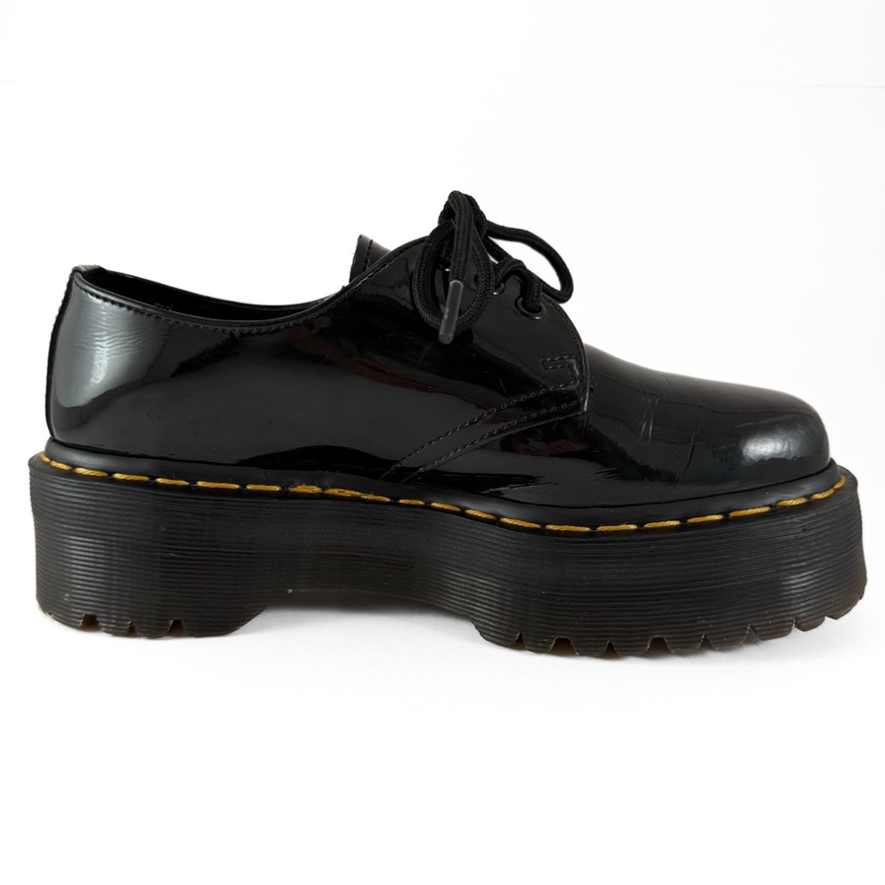Dr Martens 1461 Patent Leather Platform Oxford Shoes - Picture 5 of 11
